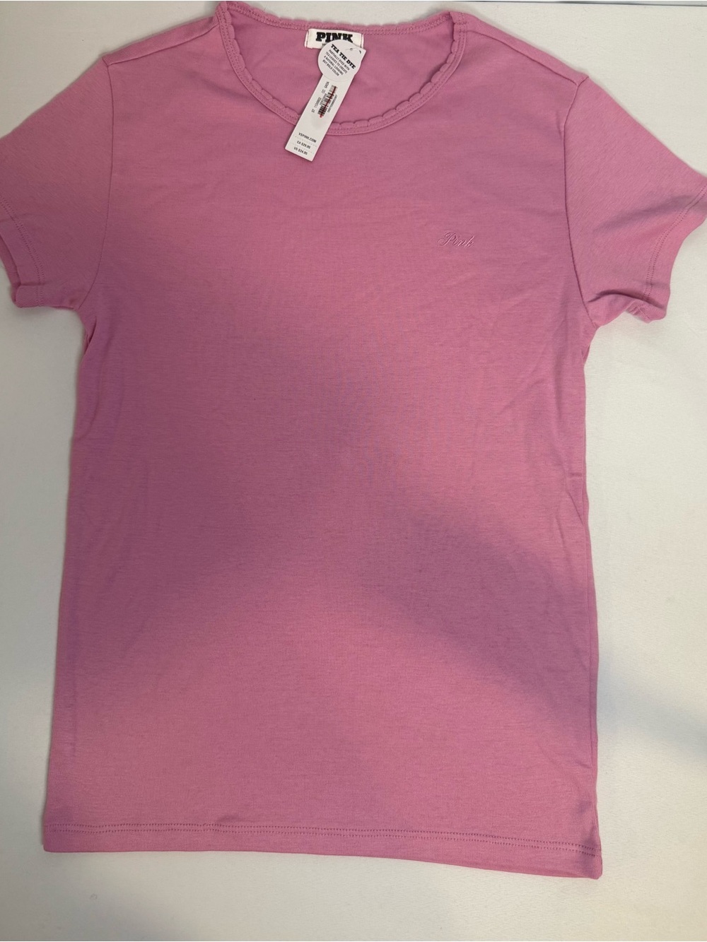 PINK Victoria's Secret Girls' Short Sleeve Tee in Light Pink